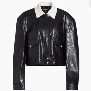 NWT Lamarque Braylin Faux-Leather Shirt Jacket